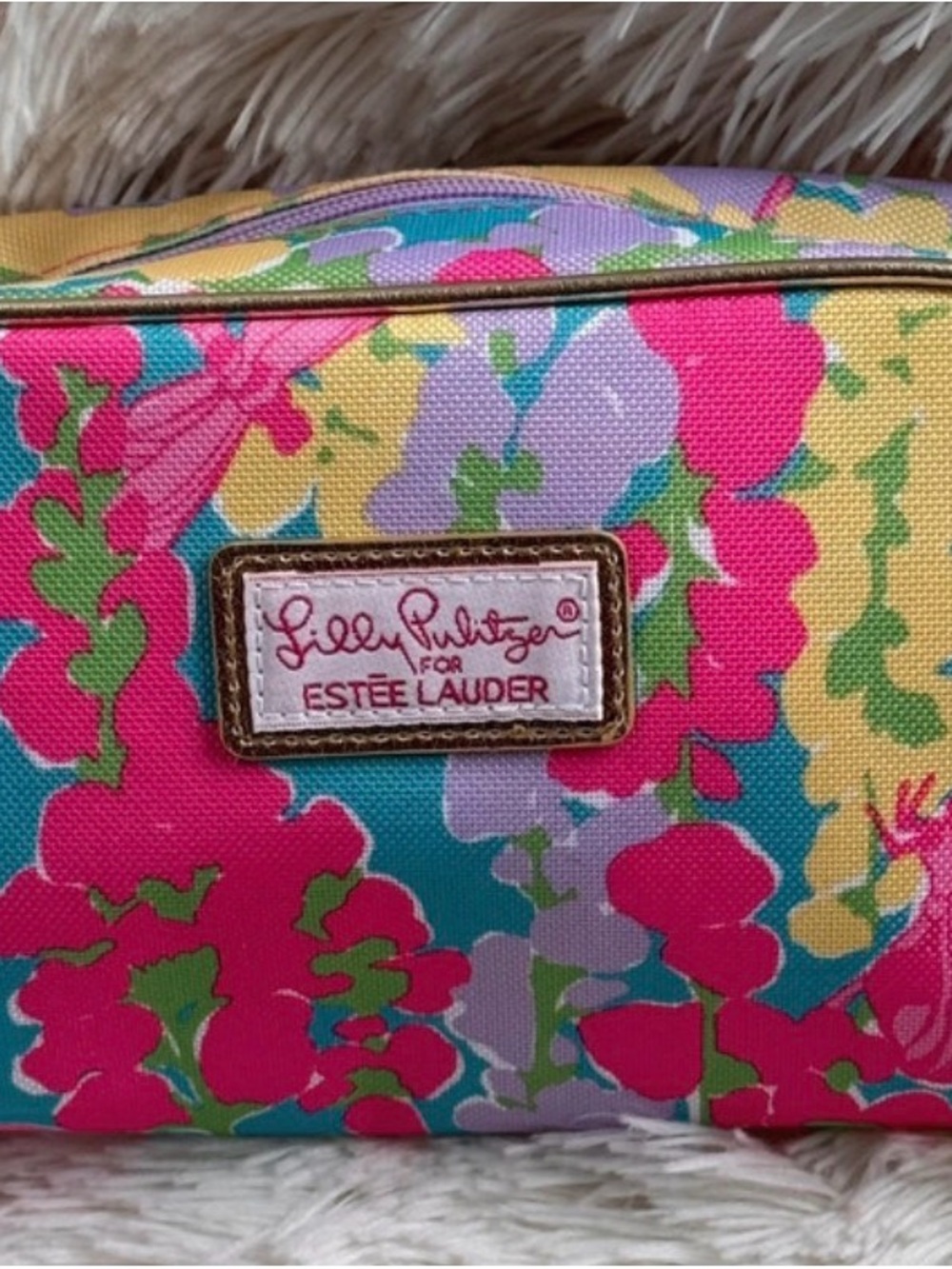 Lilly Pulitzer for Estée Lauder Floral Cosmetic Pouch in Pink Multi